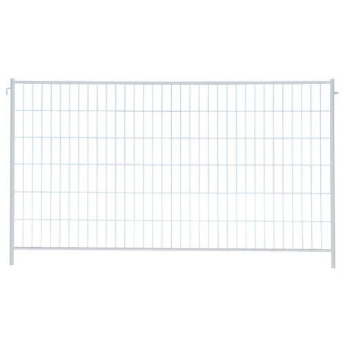 Bauzaun Typ B müba-Mobilzaun Typ B, Länge 3,50 m, Höhe 2,00 m, mit angeschweißten Haken und Ösen, Maschenweite 105 x 290 mm, verzinkt 12444484