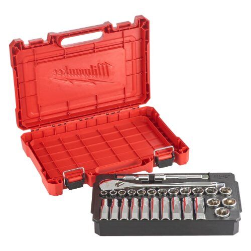  Ratschen- und Steckschlüssel-Sets Milwaukee 1/2" Ratschen- und Steckschlüsseleinsatz Set, 28-tlg. 12444102