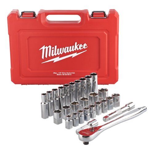  Ratschen- und Steckschlüssel-Sets Milwaukee 1/2" Ratschen- und Steckschlüsseleinsatz Set, 28-tlg. 12444102
