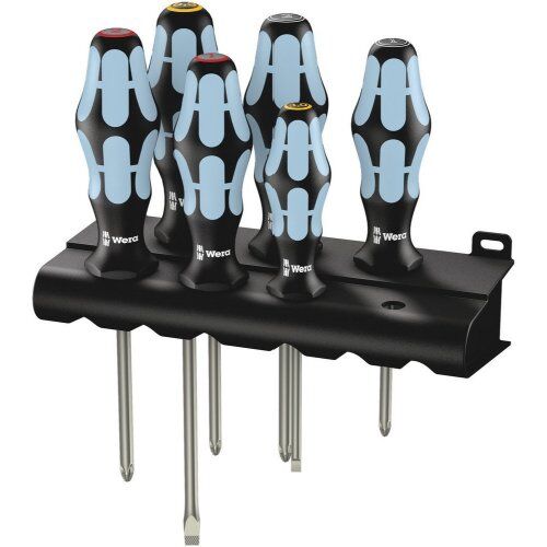  Kraftform Edelstahl Schraubendreher 3334/3350/3355/6 Schraubendrehersatz, Edelstahl + Rack, 6-teilig 12452401