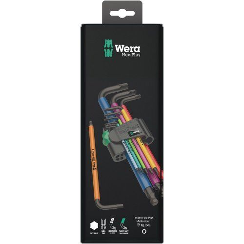  Innensechskantschlüssel Wera 950/9 Hex-Plus Multicolour 1 SB Multicolour Winkelschlüsselsatz, metrisch, BlackLaser, 9-teilig 12451891
