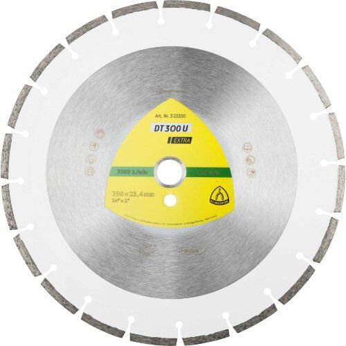  Klingspor Extra DT 300 U Diamanttrennscheiben DT 300 U Diamanttrennscheiben 300 x 2,8 x 20 mm 17 Segmente 50,1 x 2,8 x 7 mm Standardverzahnung 12460639