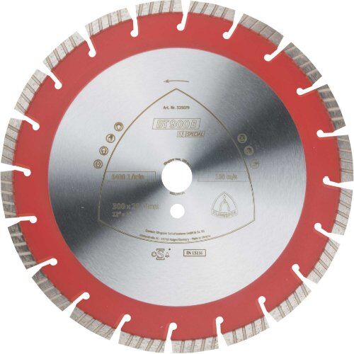  Klingspor Special DT 900 B Diamantgroßtrennscheiben DT 900 B Diamanttrennscheiben 300 x 2,8 x 20 mm 20 Segmente 40 x 2,8 x 12 mm Standard Turbo 12460672
