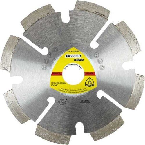  Klingspor Supra DN 600 U Diamanttrennscheiben DN 600 U Diamanttrennscheiben 125 x 4,5 x 22,23 mm 10 Segmente 33 x 4,5 x 7 mm Standardverzahnung 12460792