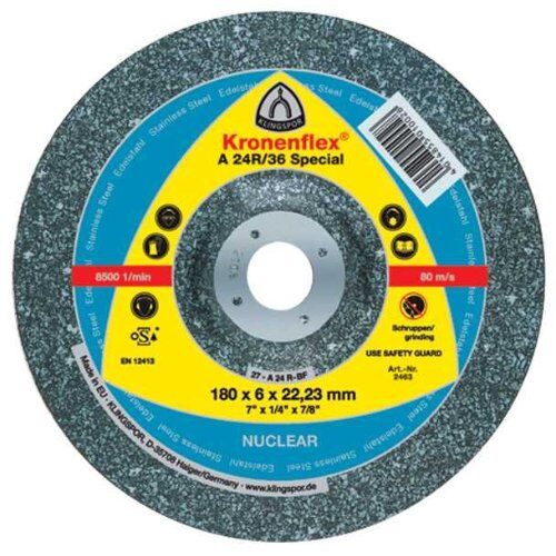  Schruppschleifscheibe A 24 R 36 Schruppscheiben 115 x 6 x 22,23 mm gekröpft 12460512