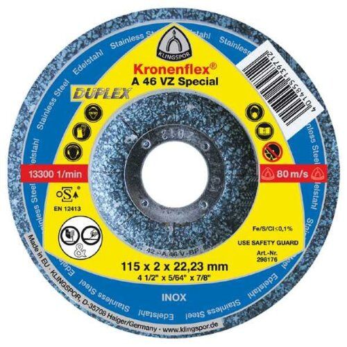  Schruppschleifscheibe A 46 VZ Schruppscheiben 115 x 2 x 22,23 mm gekröpft 12460525