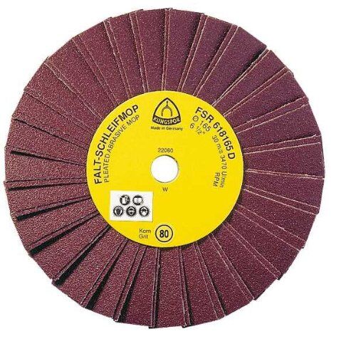  KLINGSPOR Schleifmoprad FSR 618 für Metall Universal FSR 618 Schleifmopräder 165 x 14 mm Korn 60 Einreihig 2 Lamellen pro Paket 12459777