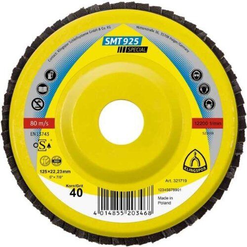 SMT 925 Schleifmopteller Klingspor SMT 925 Schleifmopteller 125 x 22,23 mm Korn 40 gerade 12458075