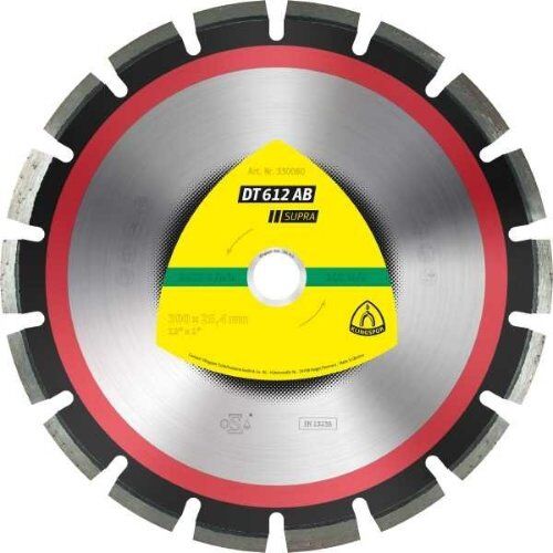  Klingspor DT 612 AB Diamantgroßtrennscheiben DT 612 AB Diamanttrennscheiben, 350 x 3,2 x 20 mm 21 Segmente 40 x 3,2 x 10 mm, Weitverzahnt 12460626