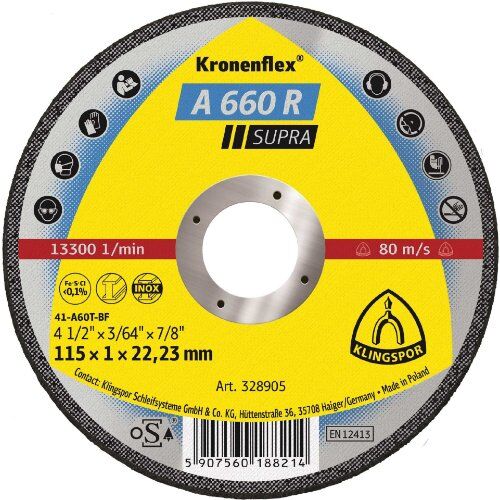  Klingspor A 660 R Trennscheibe A 660 R Trennscheiben 115 x 1 x 22,23 mm gerade 12460999