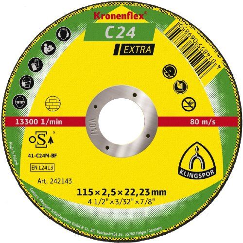  Klingspor C 24 EXTRA Trennscheibe C 24 EX Trennscheiben 115 x 2,5 x 22,23 mm gerade 12461024