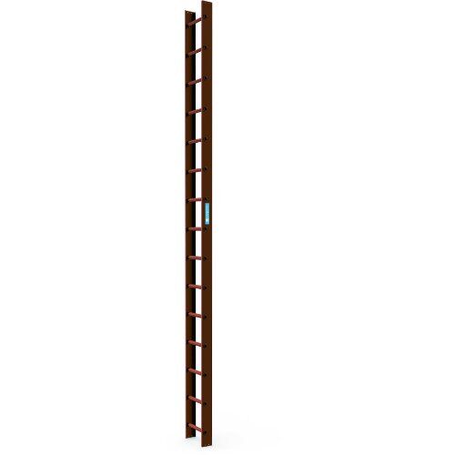  Dachleiter Dachleiter 4,2 m Kupferbraun 15 Sprossen 12456461