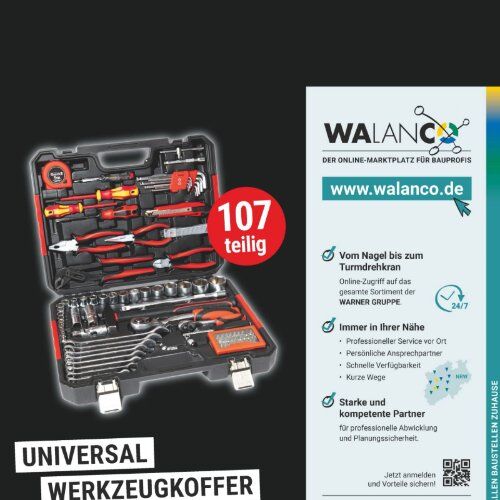  Werkzeugsets Walanco Werkzeugkoffer, 107-tlg. 12465676
