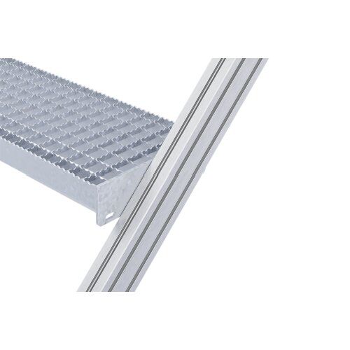  Stationäre Treppen, Überstiege und Podesttreppen Hymer Ortsfeste Treppe ohne Plattform, Treppenneigung 60°, Stufenbreite 800 mm, 10 Stufen, Standhöhe 3,00 m 12379157