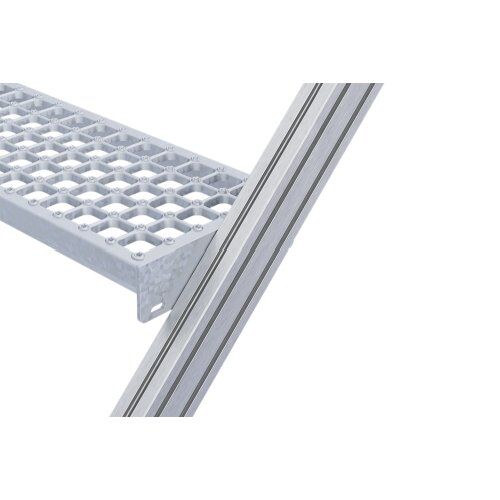  Stationäre Treppen, Überstiege und Podesttreppen Hymer Ortsfeste Treppe ohne Plattform, Treppenneigung 60°, Stufenbreite 800 mm, 10 Stufen, Standhöhe 3,00 m 12379157