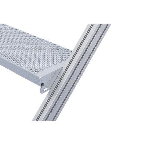  Stationäre Treppen, Überstiege und Podesttreppen Hymer Ortsfeste Treppe ohne Plattform, Treppenneigung 60°, Stufenbreite 800 mm, 10 Stufen, Standhöhe 3,00 m 12379157