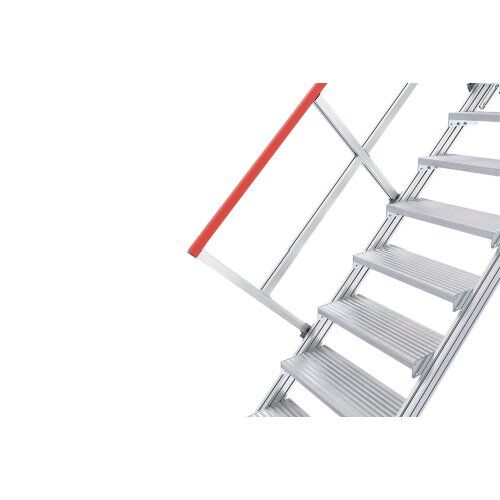  Stationäre Treppen, Überstiege und Podesttreppen Hymer Ortsfeste Treppe ohne Plattform, Treppenneigung 60°, Stufenbreite 800 mm, 10 Stufen, Standhöhe 3,00 m 12379157