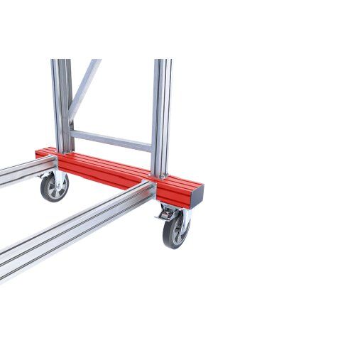  Stationäre Treppen, Überstiege und Podesttreppen Hymer Fahrbare Plattformtreppe, Treppenneigung 60°, Stufenbreite 600 mm, 11 Stufen, Standhöhe 3,25 m 12379174