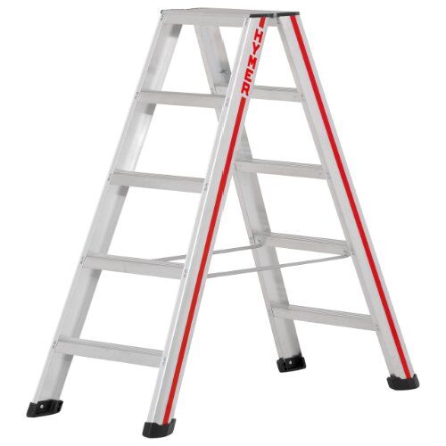  Stufen- und Plattformleitern Hymer Stufenstehleiter beidseitig, Stufenzahl 2×3, Standhöhe max. 0,21 m 12378530