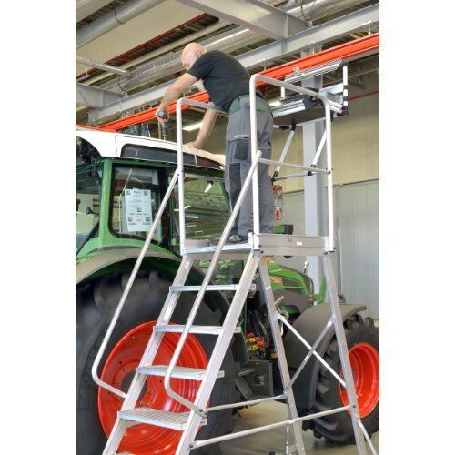  Stationäre Treppen, Überstiege und Podesttreppen Hymer Podesttreppe fahrbar, einseitig begehbar, 8 Stufen, Standhöhe 1,94 m 12379125