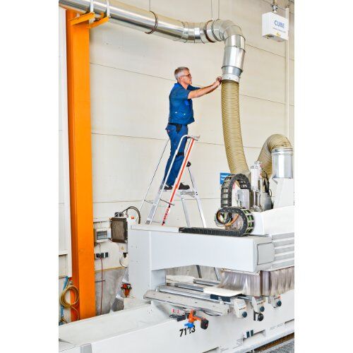  Stufen- und Plattformleitern Hymer Plattformleiter mit Kipprollen und langem Handlauf, 12 Stufen, Standhöhe 2,80 m 12378562