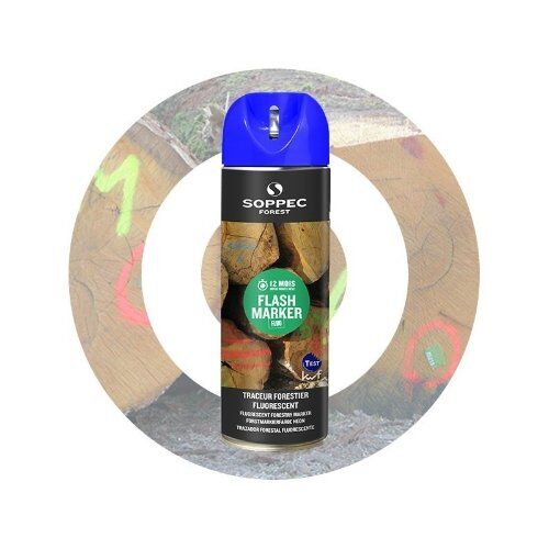  SOPPEC FOREST FLUO MARKER Holzmarkierfarbe Technima Fluo Soppec Markierungsspray - Holz Markierspray (fluo) Blau 500ml 12450786