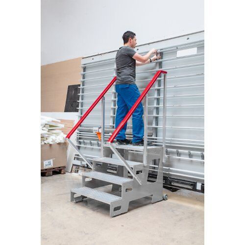  Arbeitspodeste & Tritte Hymer Industrietritt, Grundmodul, Stufenbreite 600 mm, 4 Stufen, Standhöhe 0,80 m 12378294