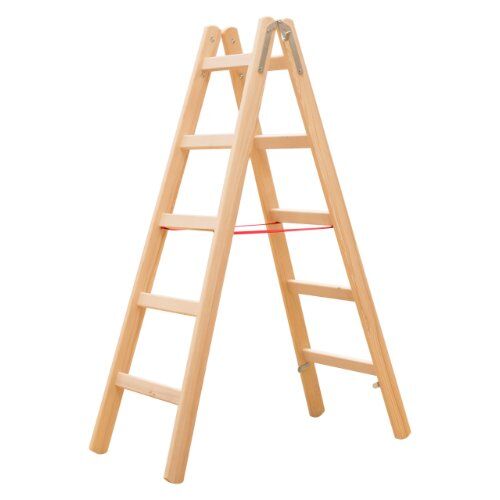  Sprossenleitern Hymer Holz-Sprossenstehleiter, beidseitig begehbar, 2x8 Sprossen, Länge 2,36 m 12378424