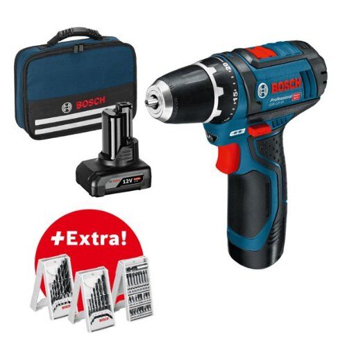  Profi-Sets Bosch Akku-Bohrschrauber GSR 12V-15, mit 1 x 2.0 Ah, 1 x 4.0 Ah, Zubehör-Set in Tasche 12377794