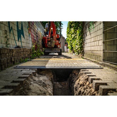  Arbeitsstellen- und Straßensicherung Oxford LKW Überfahrplatte Low Pro Mittelstück 15/10 Fahrplatten Kunststoff - 10 Stück 12466359