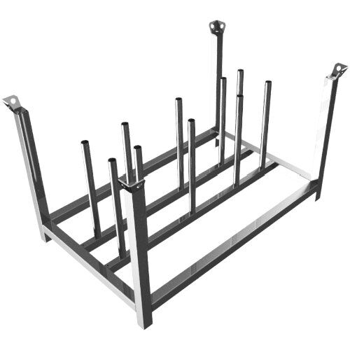  Transportgestelle Schake Stapelpalette 
mit robusten Stapelecken mit Bohrung 
zum kranen, Standrohre und Querholme 
aus 60 x 60 mm Vierkantrohr gefertigt
zur Aufnahme 36 Stüc 12464171