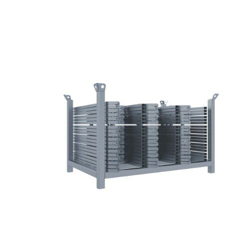  Transportgestelle Schake Stapelpalette 
mit robusten Stapelecken mit Bohrung 
zum kranen, Standrohre und Querholme 
aus 60 x 60 mm Vierkantrohr gefertigt
zur Aufnahme 36 Stüc 12464171