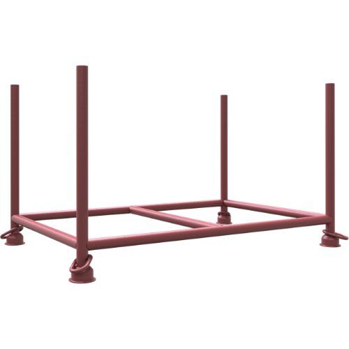  Stapelpalette Stapelpalette 
Außenmaße: 1,52 m x 0,96 m x 0,88 m
Füllmaße: 1,43 m x 0,87 m x 0,70 m
Standrohre und Querholme aus 
Ø 48,3 mm Rundrohr gefertigt
mit 12464174