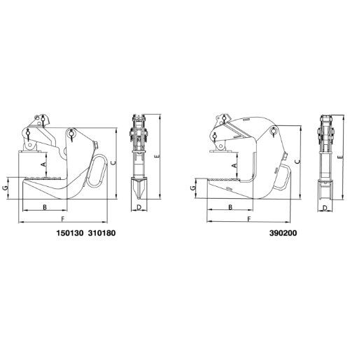  1062 Schachtringgehänge PROFIL Schachtrohrgehänge | 3,0 t | Spannbereich 10-180 mm | Verzinkte Kette | Hohe Tragfähigkeit für Schachtarbeiten 12463208
