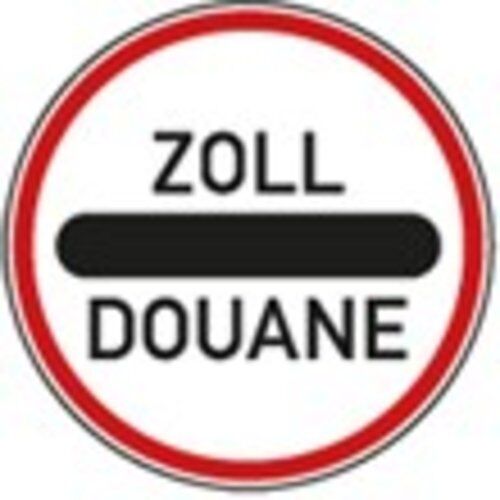  Richtzeichen Verkehrszeichen 392 Zollstelle , Ø 750mm, Alu 2mm, RA2 12359152