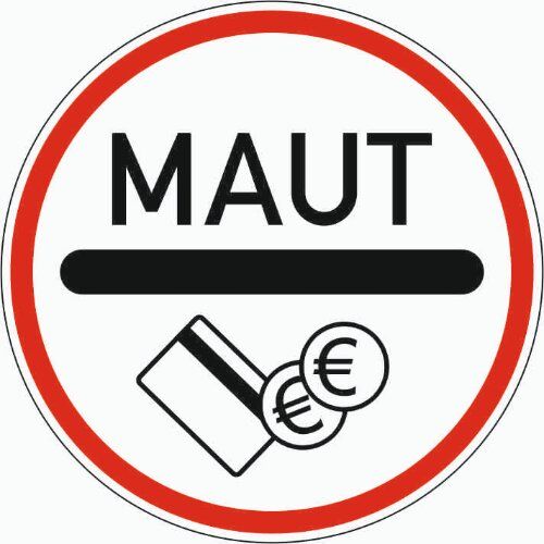  Richtzeichen Verkehrszeichen 391 Mautpflichtige Strecke , Ø 750mm, Alu 3mm, RA3 12359884