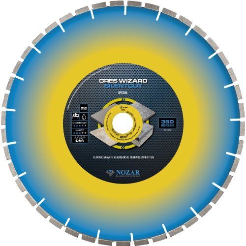  Nozar Nozar Diamantscheibe Gres Wizard 350x25,4 mm Silentcut 20x3,2x10,0mm/44 Segmente "Harte Keramik 12466907