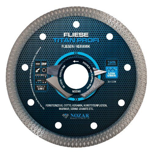  Nozar Saugheber-Fliesenleger-Set, 1xVakuum Saugheber 3x Titan Profil 125 , 2x Cut&Grind 125 12466909