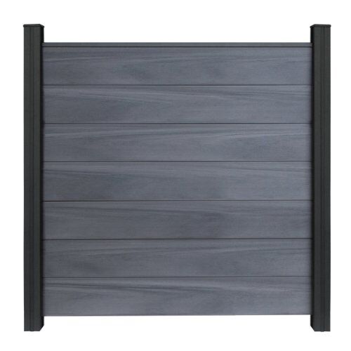  GroJa Steckzaun GroJa Solid Stecksystem Grande 180x180 cm | Steingrau co-extrudiert - Kartonverpackt 12466965