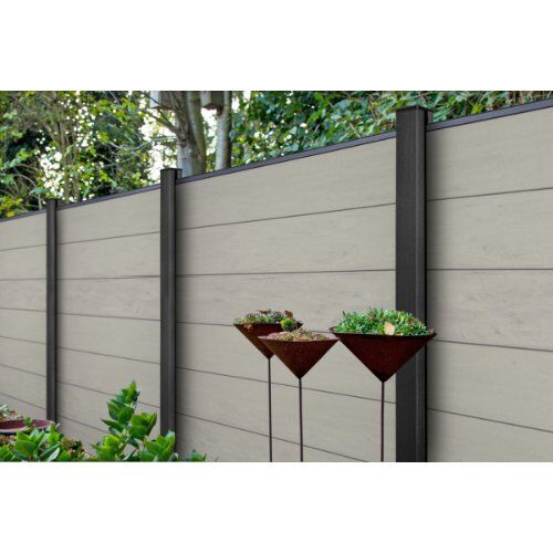  GroJa Steckzaun GroJa Solid Stecksystem Grande 180x180 cm | Bi-Color Sand - Kartonverpackt 12466970