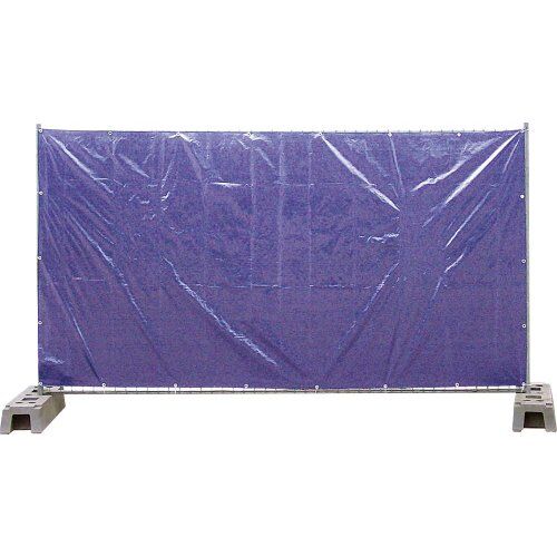  TL-Absperrschrankengitter PROFIL Bauzaunplane Blau - 1,76 m x 3,41 m mit Rand und Ösen 12464214