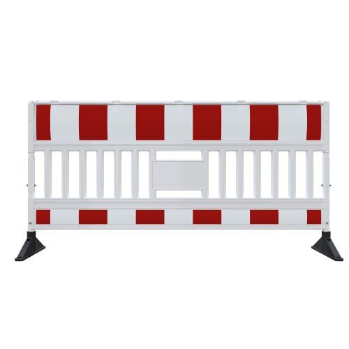  Kunststoff rot weiß Schake EURO3 Absperrschrankengitter mit Füßen Typ ULTRA Folie Typ RA1/A, rot / weiß 12450236