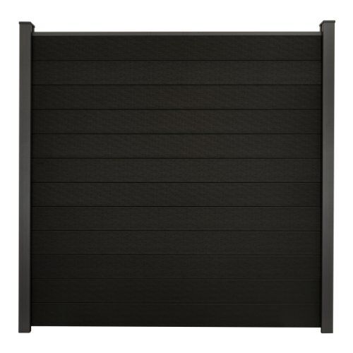  GroJa Steckzaun GroJa Solid 12 Füllungen, Abschlussprofil und Distanzstücke | Schwarz co-extrudiert - Kartonverpackt 12466958