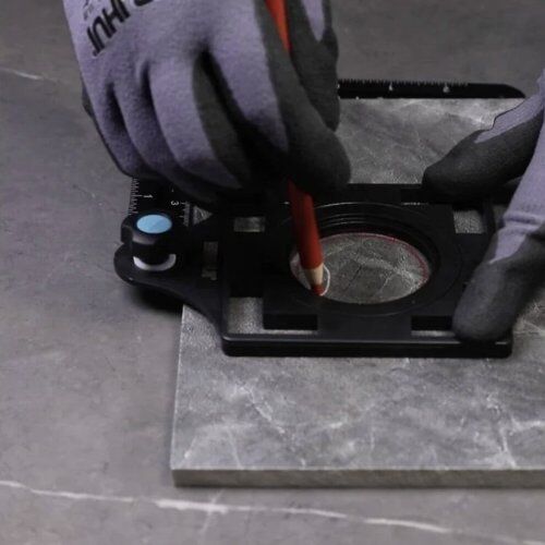  Fliesenlegerbedarf BIHUI Fliesenbohr-Schablone ''Alu 6-Arm'' 12466836