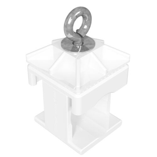  Schaftrohre und Schilderklemmen Schilderklemme Kunststoff, weiß ohne Ösen / Haken 12450078