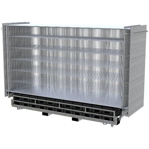  Bauzaun SET mit 30 Bauzäunen und Zubehör auf Twinpallete Mobilzaun ,,Profi"mit Haken und Ösen, ohne Verbindungsschellen 12450269