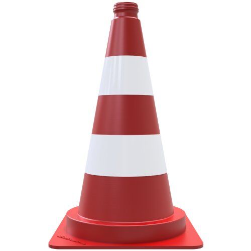  Leitkegel Leitkegel rot/ weiß reflektierend Höhe: 500 mm 12450217