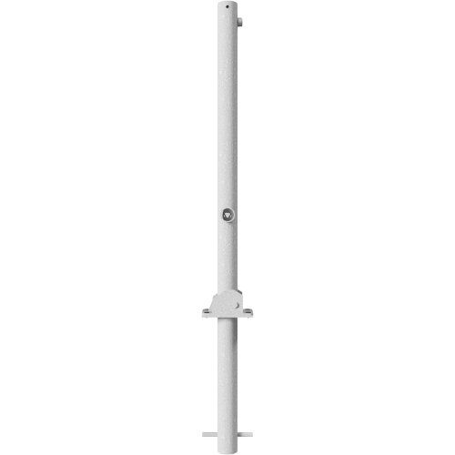  Ø42mm bis Ø60mm Absperrpfosten Stahlrohr Ø 60 x 2,5 mm umlegbar mit Dreikantverschluss zum Einbetonieren mit Bodenhülse 400 mm Unterflur feuerverzinkt 12450675