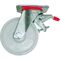 Rollen/Laufrollenachsen Lenkrolle mit Festeller 125 mm Durchmesser für Arbeitsbühnen 12456024