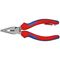  Spitz-Kombizangen KNIPEX 08 22 145 T Spitz-Kombizange mit Mehrkomponenten-Hüllen, mit integrierter Befestigungsöse zum Anbringen einer Absturzsicherung schwarz atramentiert 145 mm 12381054